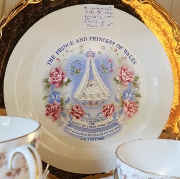 Plate commemorating the birth of Prince William of Wales