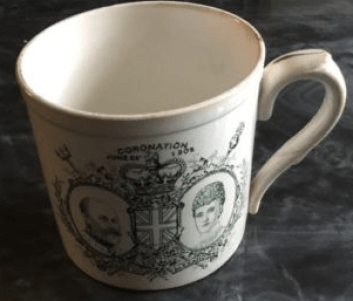 Mug commemorating the coronation of King Edward VII and Queen Alexandra in June 1902 - except that the coronation had to be postponed as the King was ill and did not take place until August (Picture: eBay)