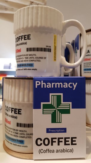 For the pharmacy professional (and historian) because coffee is always important (£10.00)